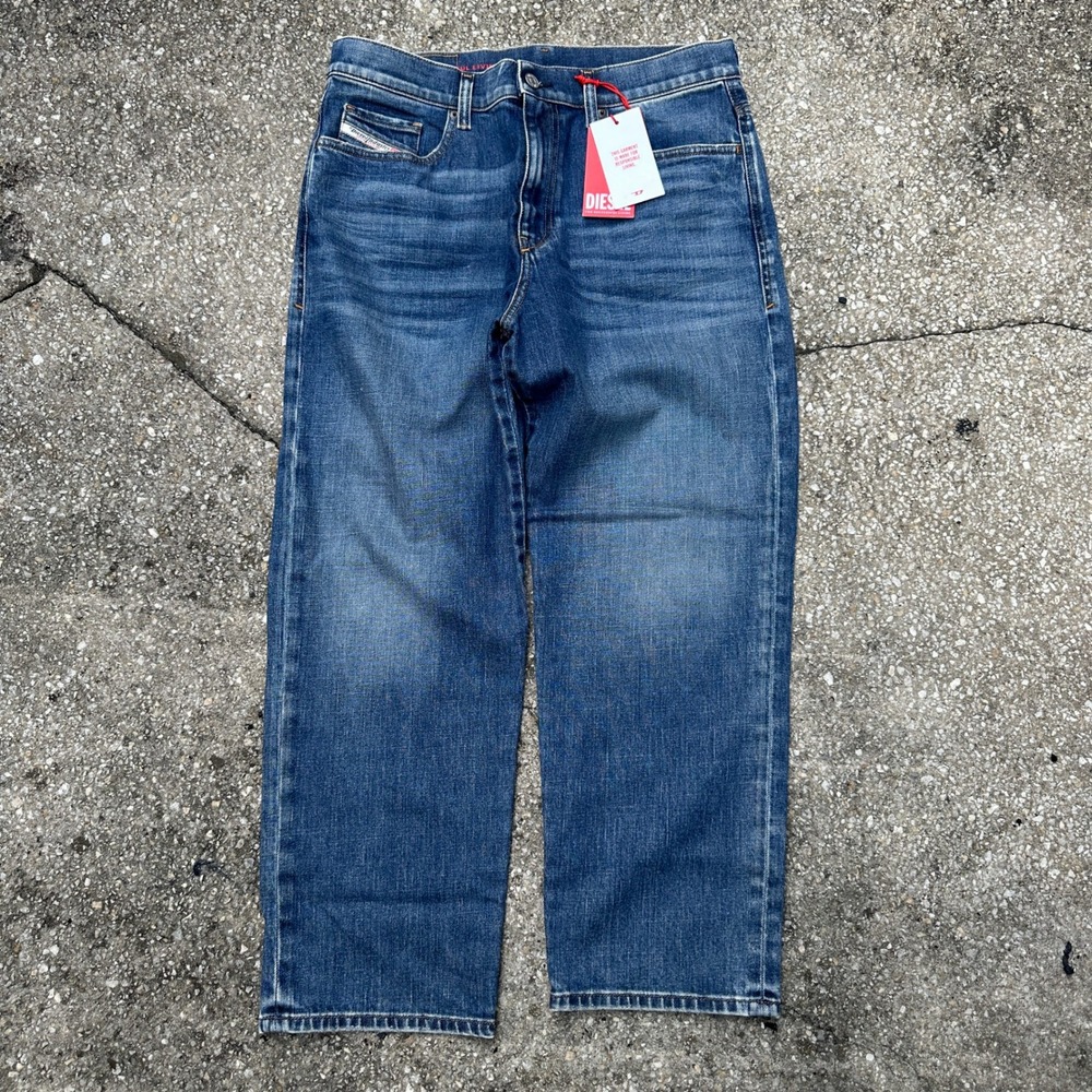 Diesel D-Air 2016 Straight Leg Jeans W30 L25 Blue Denim Made in Italy NWT